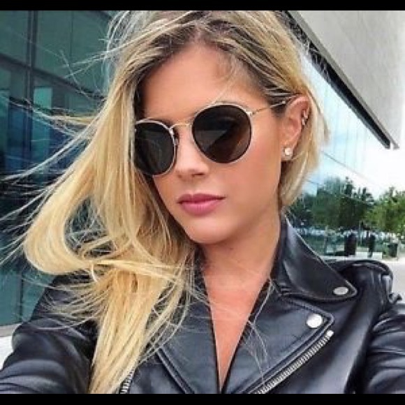 ray ban round double bridge black and gold ray ban round double bridge black and gold